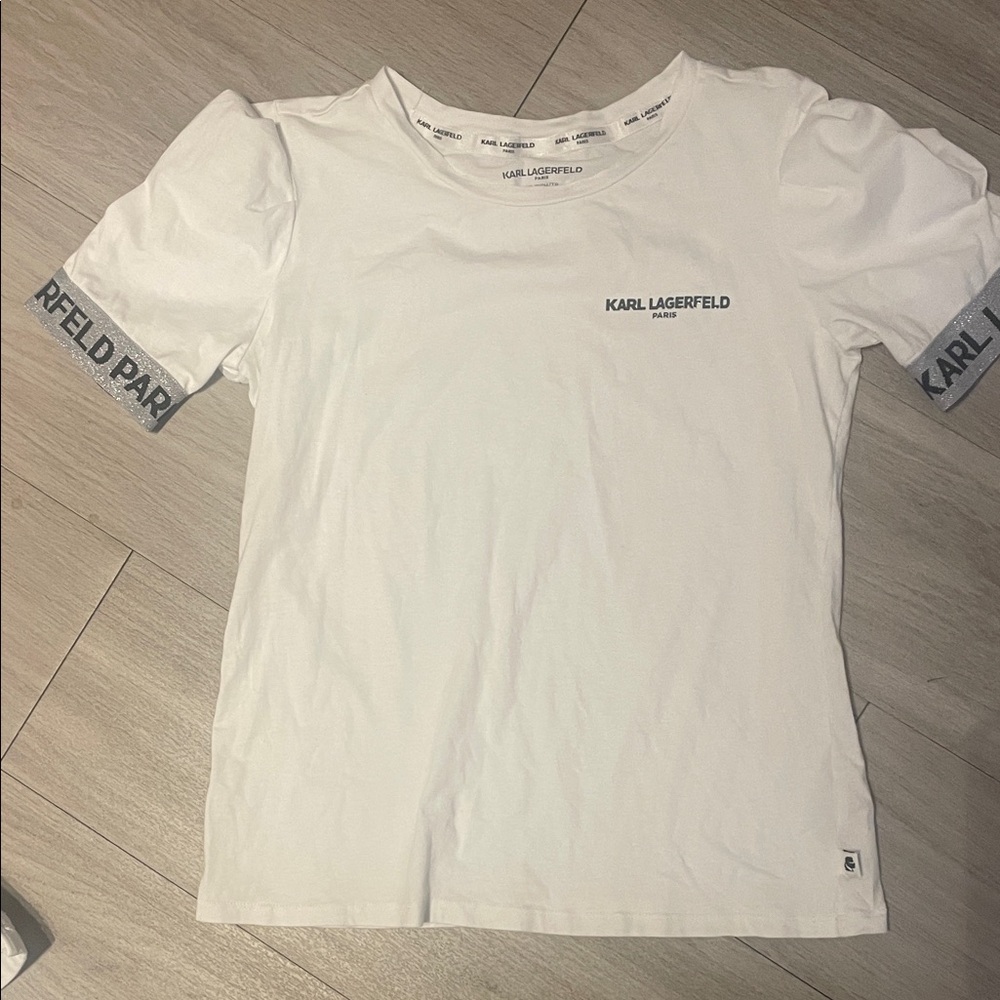 Karl Lagerfeld  White Tee with logo - designer
